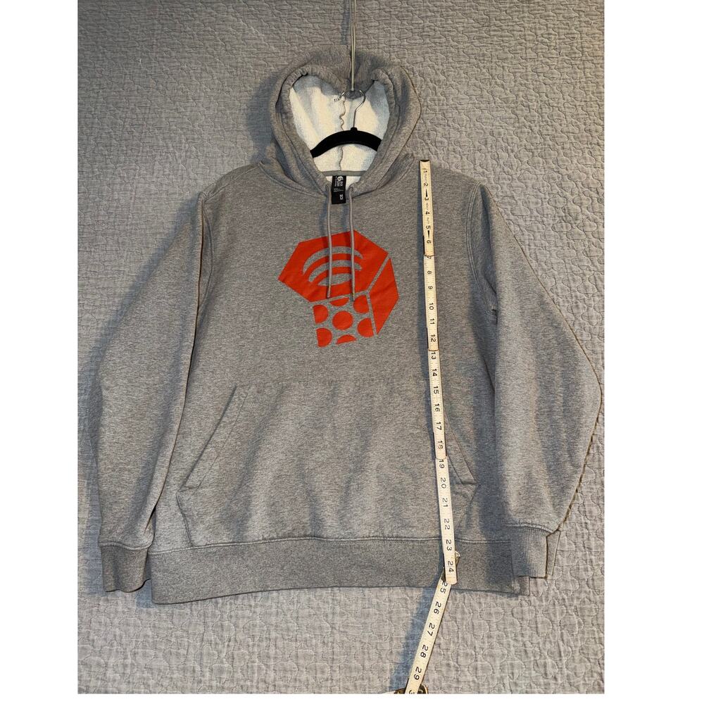 Mountain Hardwear Logo Hoodie, Gray/Red, Men's Medium